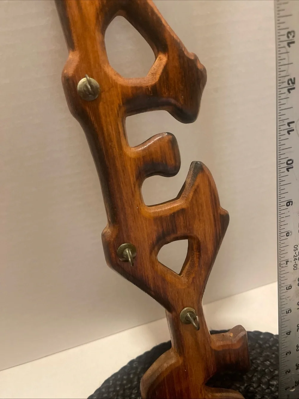 Vintage Wooden 'Keys' Wall Decor in Warm Brown